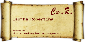 Csurka Robertina névjegykártya